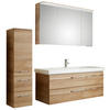 BADEZIMMER 4-teilig  in 153 cm  - Chromfarben/Eichefarben, KONVENTIONELL, Glas/Holzwerkstoff (153cm) - Pelipal