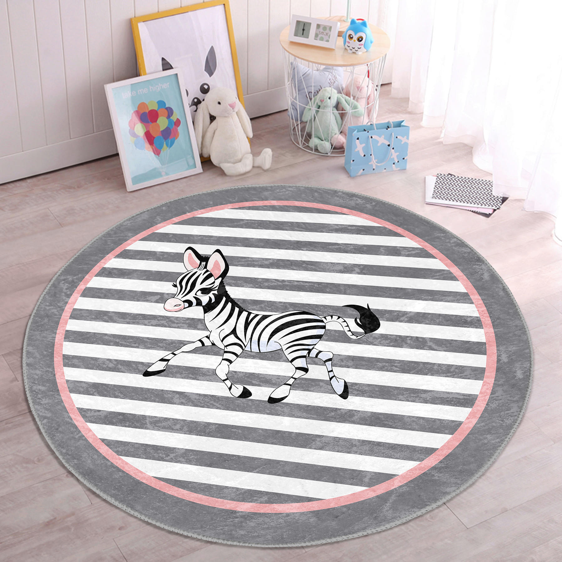 KINDERTEPPICH  Wohnzimmer 120/120 cm Multicolor rund  - Multicolor, Basics, Textil (120/120cm)