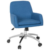 DREHSTUHL  in Flachgewebe Blau  - Blau/Silberfarben, Basics, Kunststoff/Textil (53/82/62cm) - MID.YOU