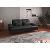 3-SITZER-SOFA Kombination Echtleder/Stoff Vliesstoff Schwarz  - Schwarz, KONVENTIONELL, Leder/Textil (212/90/122cm) - Sit & More
