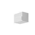 AUFSATZSCHRANK 47/39/54 cm  - Weiß Hochglanz/Alufarben, Design, Holzwerkstoff/Kunststoff (47/39/54cm) - Carryhome