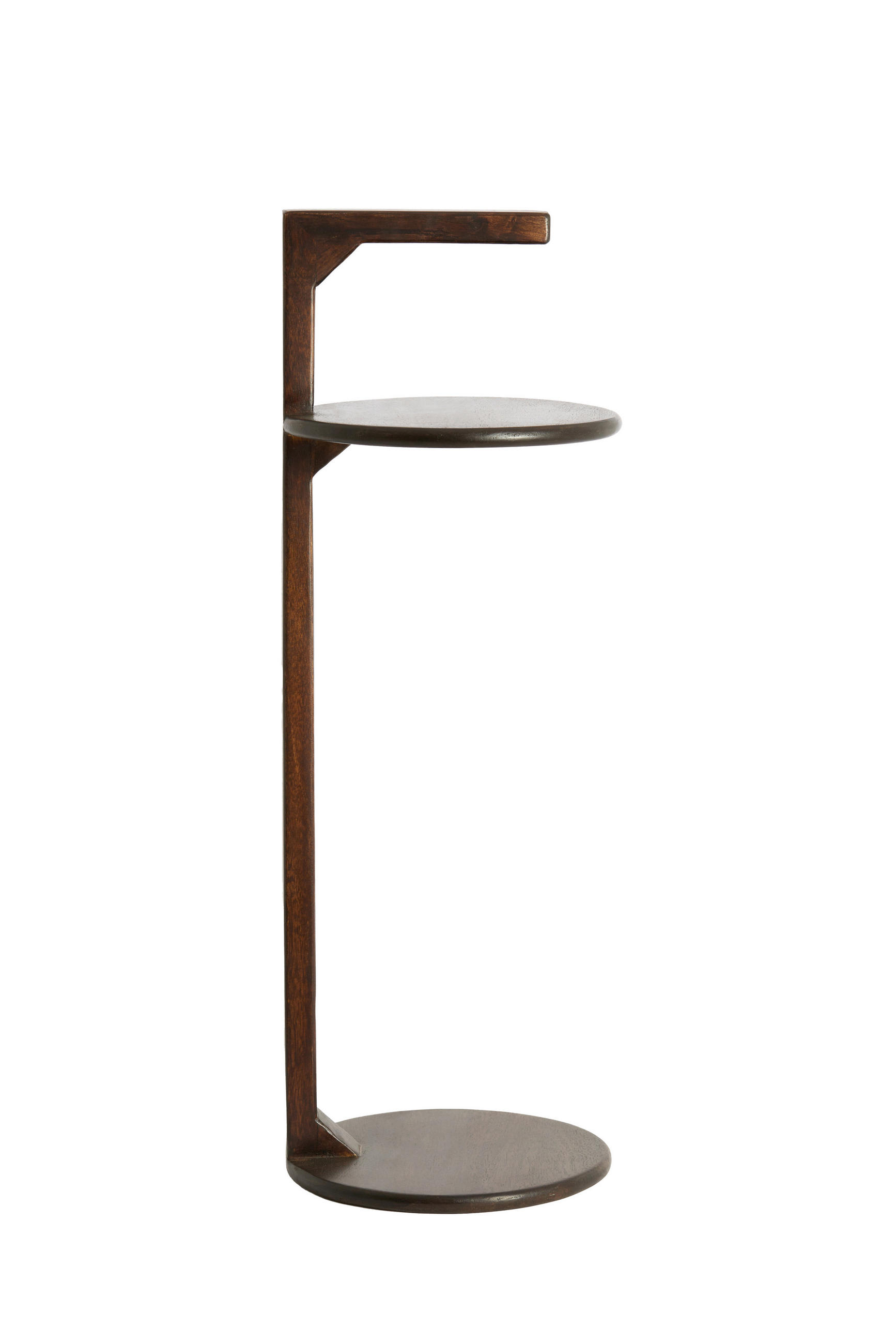 BEISTELLTISCH 26/26/77 cm DELMINO Mangoholz Braun rund  - Braun, Trend, Holz (26/26/77cm) - Light & Living