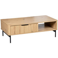 COUCHTISCH 110/60/37 cm rechteckig Schwarz, Eiche Artisan  - Schwarz/Eiche Artisan, Design, Holzwerkstoff/Metall (110/60/37cm) - MID.YOU