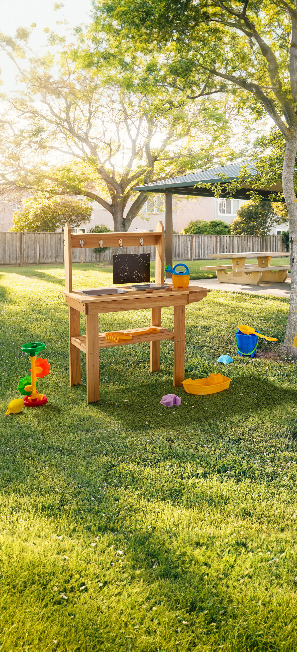 KINDERKÜCHE - Naturfarben, Trend, Holz/Kunststoff (80/36/96cm) - My Baby Lou