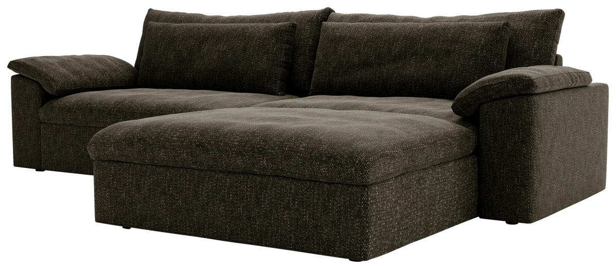 ECKSOFA  in Webstoff Schwarz  306/198 cm  - Schwarz, MODERN, Kunststoff/Textil (306/198cm) - Carryhome