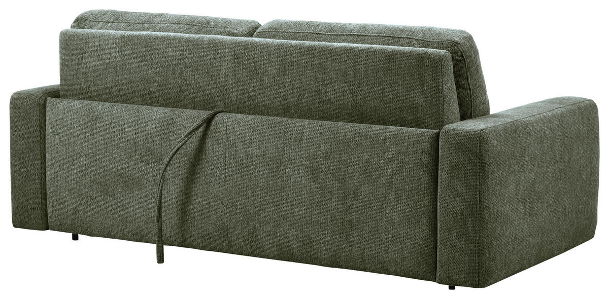 SCHLAFSOFA Flachgewebe Grün  - Schwarz/Grün, MODERN, Kunststoff/Textil (195/80/100cm) - Carryhome