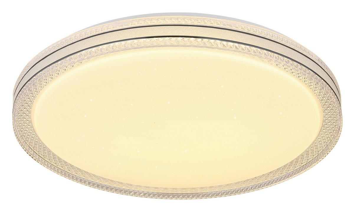 LED-TAKLAMPA VELENO 49/7 cm  - klar/vit, Klassisk, metall/plast (49/7cm) - Globo