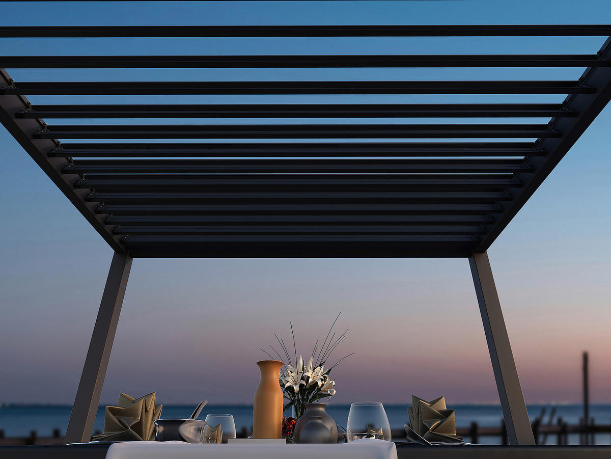 PERGOLA 530/255/300 cm Aluminium  - Anthrazit, Basics, Metall (530/255/300cm) - Gardenson