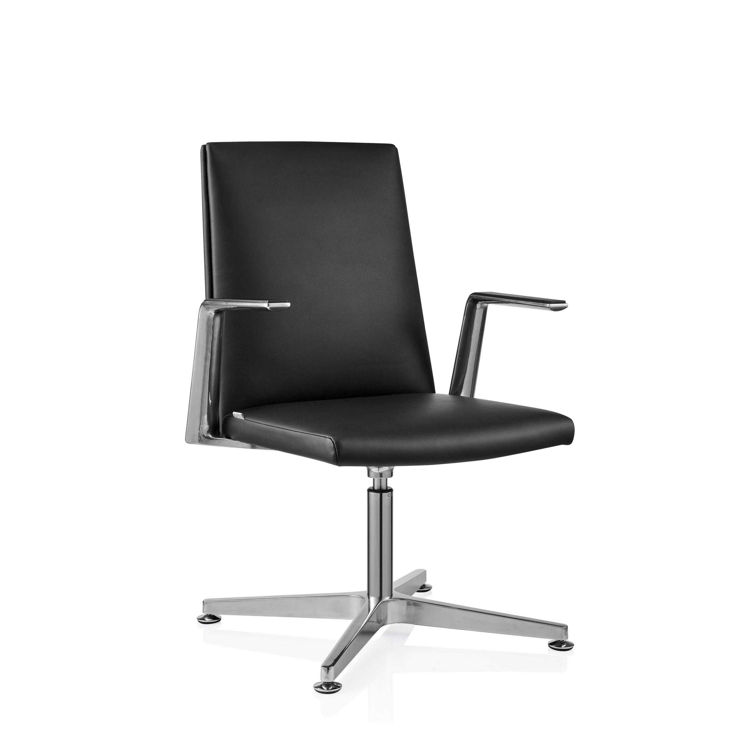 BESUCHERSTUHL  in Schwarz  - Silberfarben/Schwarz, MODERN, Kunststoff/Metall (65/93/62cm) - MID.YOU