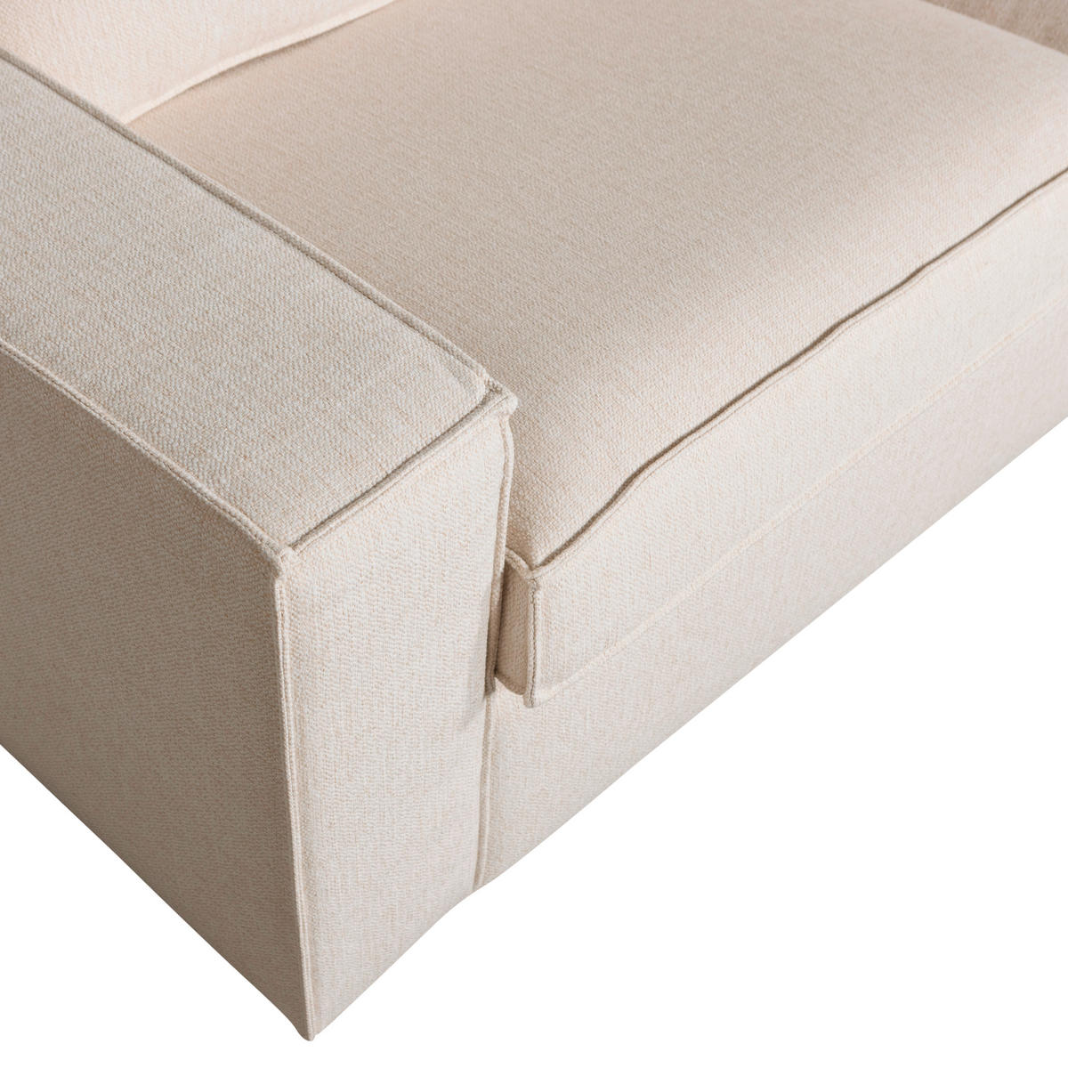 ECKSOFA in Webstoff Naturfarben  283/197 cm  - Schwarz/Naturfarben, Design, Holzwerkstoff/Kunststoff (283/197cm) - Livetastic
