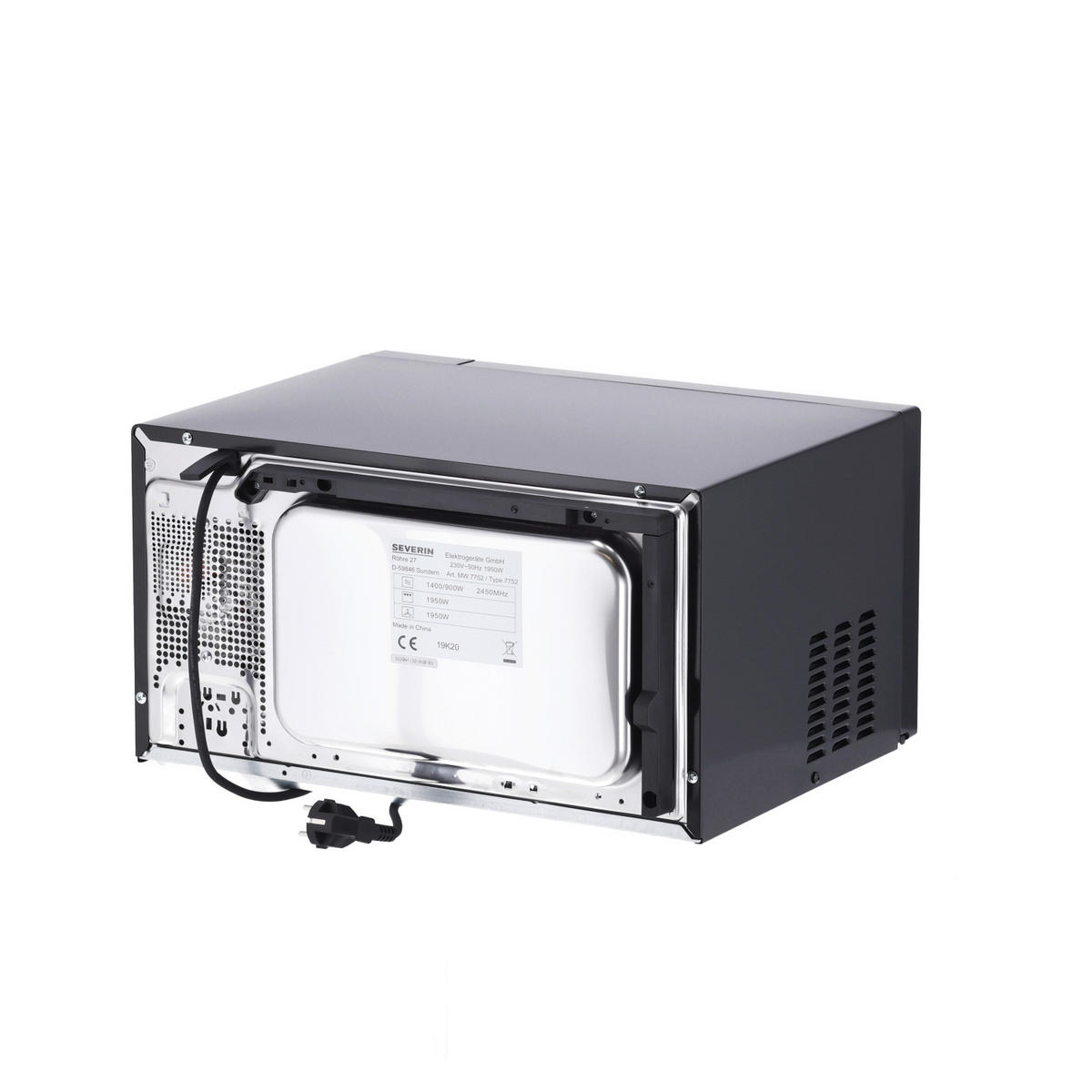 MIKROWELLE  - Schwarz, Basics, Metall (48,3/28,1/45cm) - Severin