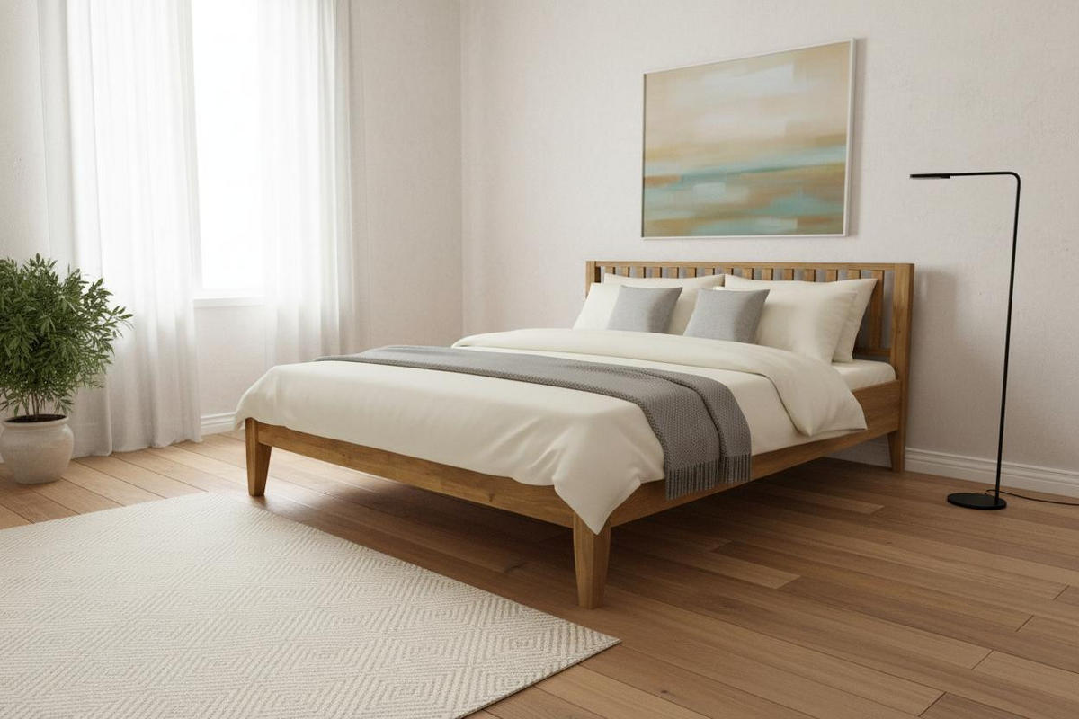BETT 180/200 cm,  in Eichefarben,  - Eichefarben, Basics, Holz (180/200cm) - Chameo