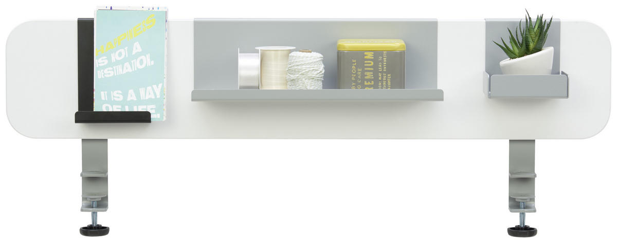 ÍRÓASZTAL KIEGÉSZÍTŐ ELEM  - fehér, Konventionell, faalapú anyag/fém (81/2,2/16cm) - Paidi
