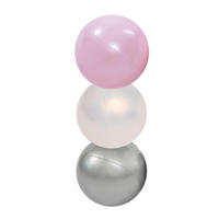 BÄLLESET  - Hellrosa/Silberfarben, Trend, Kunststoff - Jimmylee