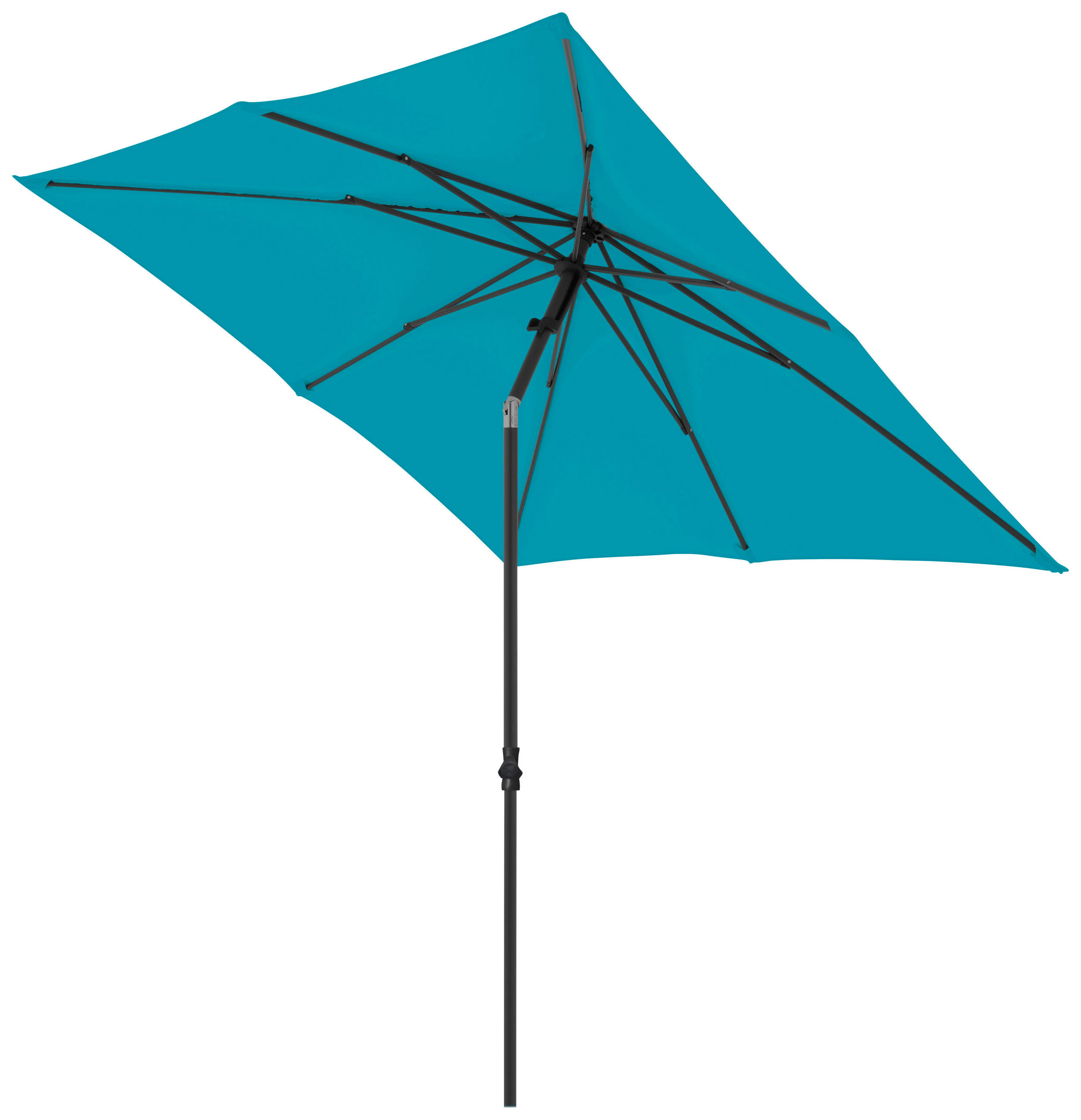 SONNENSCHIRM 210x210 cm Petrol  - Anthrazit/Petrol, Design, Textil/Metall (210/210cm) - Doppler