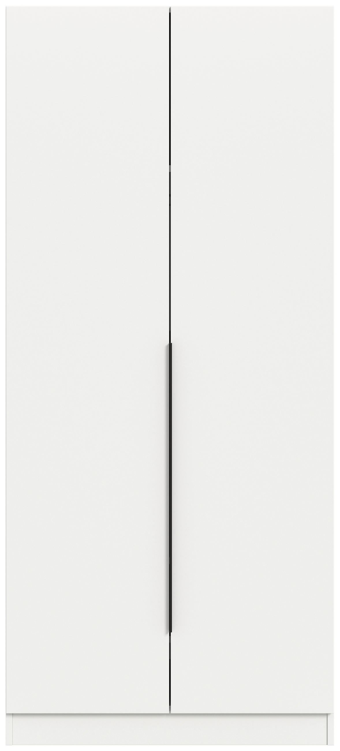 DREHTÜRENSCHRANK 80/181/52 cm,  in Weiß, 2-türig  - Schwarz/Weiß, MODERN, Holzwerkstoff (80/181/52cm) - MID.YOU