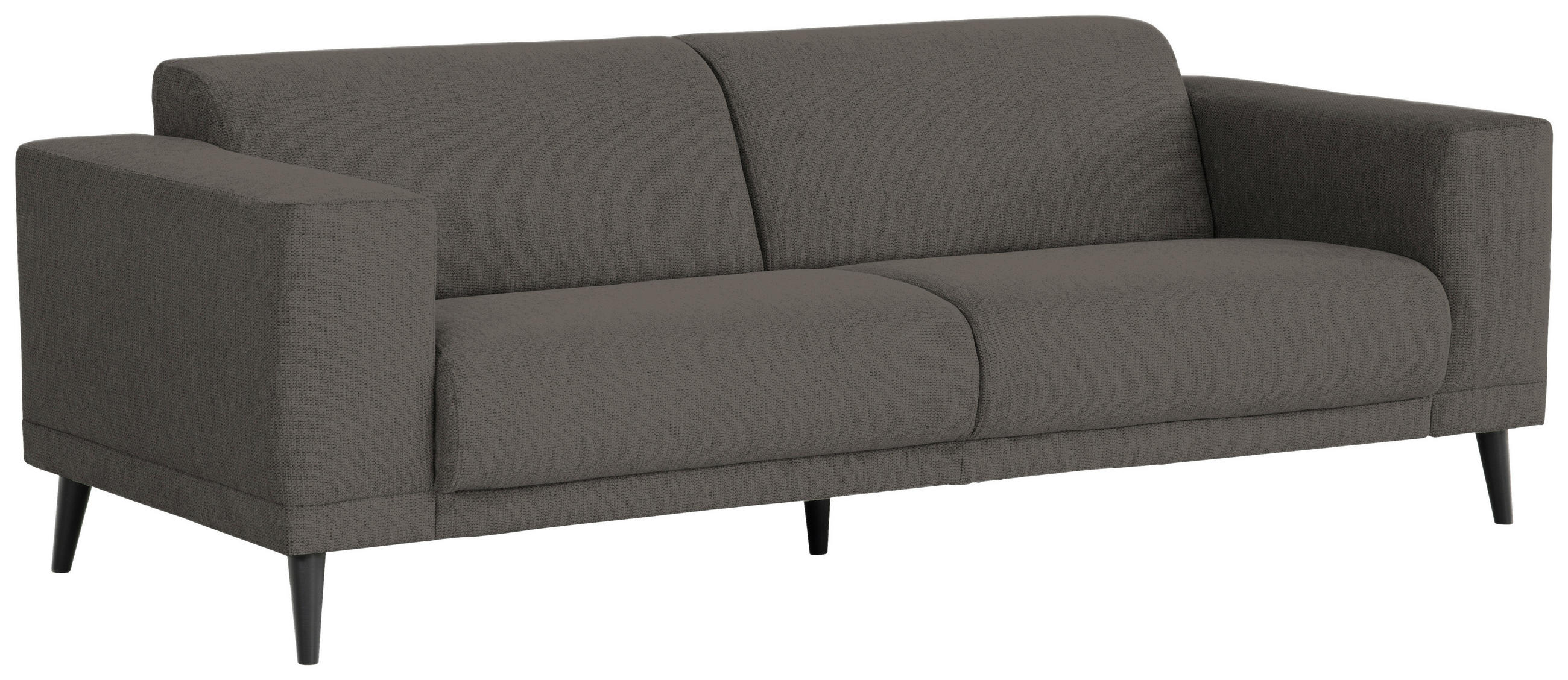 3-SITZER-SOFA in Webstoff Anthrazit  - Anthrazit/Schwarz, Design, Holz/Textil (218/77/93cm) - MID.YOU