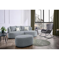 ECKSOFA in Chenille Braun, Grau  235/166 cm  - Beige/Schwarz, MODERN, Kunststoff/Textil (235/166cm) - Hom`in