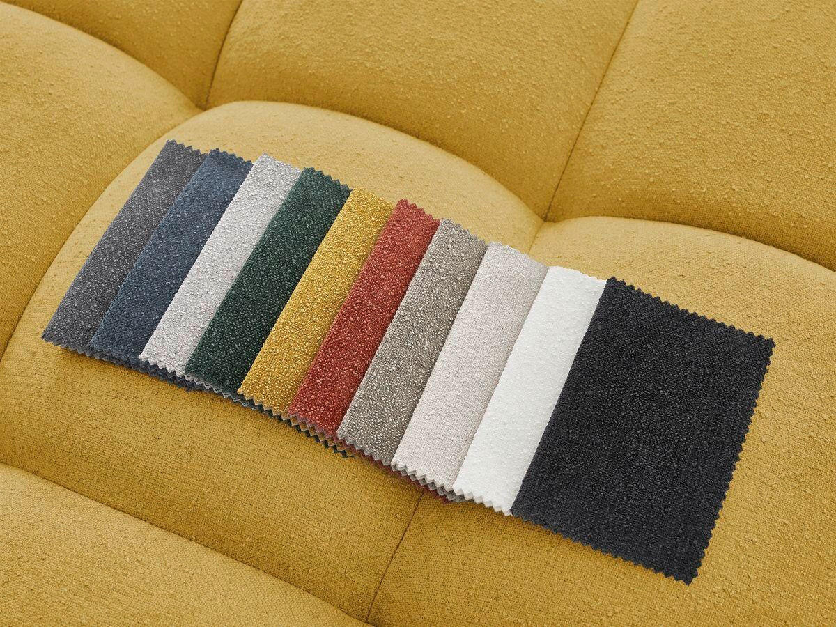 ECKSOFA Ottomane rechts  EVEREST Gelb Struktur  - Gelb/Schwarz, MODERN, Kunststoff/Textil (352/210cm)