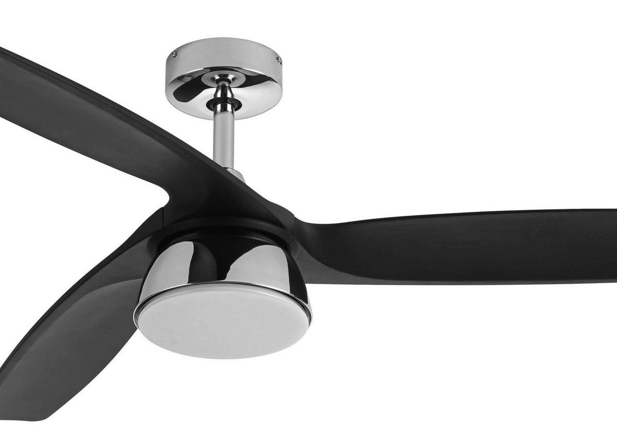 TAKFLÄKT Bronx 18 W  - kromfärg/svart, Basics, metall/plast (132/21.5/132cm)