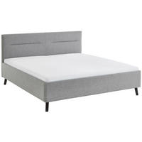 POLSTERBETT 180/200 cm,  in Grau,  - Schwarz/Grau, Basics, Holz/Textil (180/200cm) - Boxxx