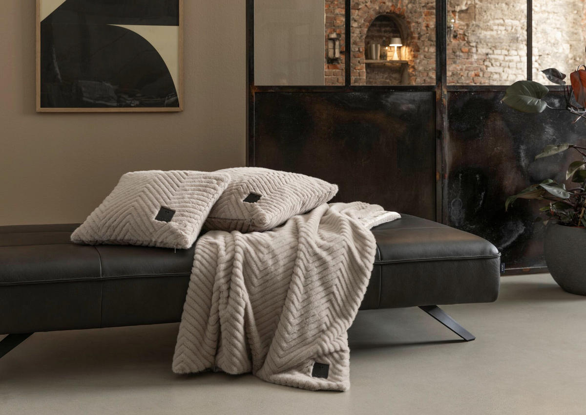 KISSENHÜLLE J-Elegant 60/60 cm  - Creme/Schwarz, Basics, Textil (60/60cm) - Joop!