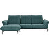 ECKSOFA  in Webstoff Petrol  182/277 cm  - Petrol/Schwarz, Natur, Textil (182/277cm) - Valnatura