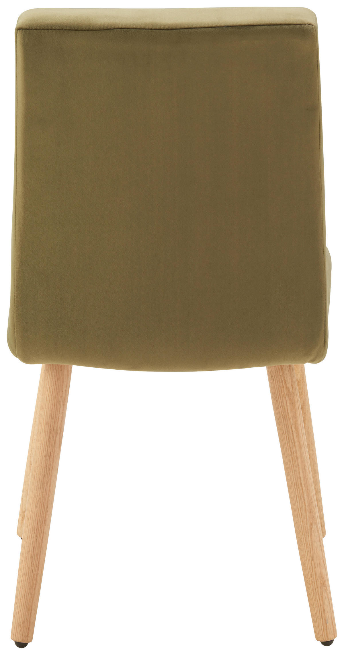 STUHL Samt Grün, Eichefarben Eiche vollmassiv  - Eichefarben/Grün, MODERN, Holz/Textil (47/89/61cm) - MID.YOU