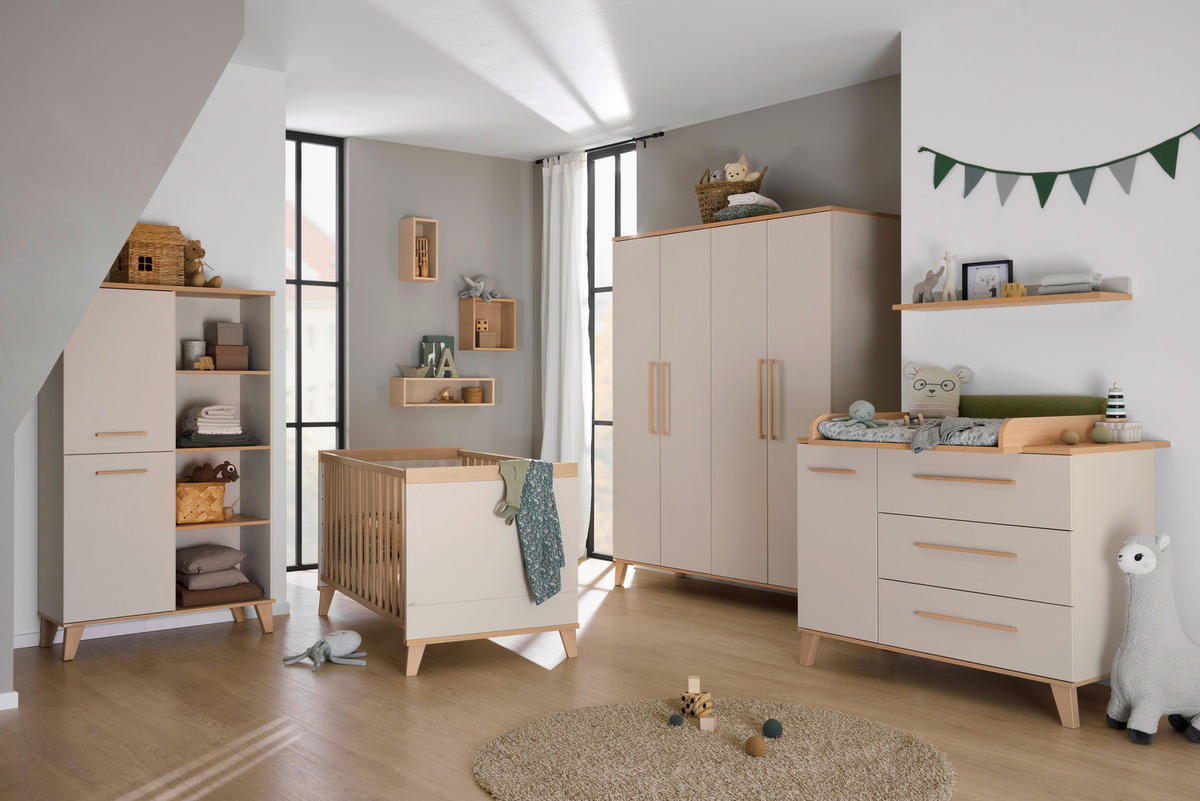 DREHTÜRENSCHRANK  in Buchefarben, Beige  - Beige/Buchefarben, KONVENTIONELL, Holz/Holzwerkstoff (164/206/56cm) - Paidi