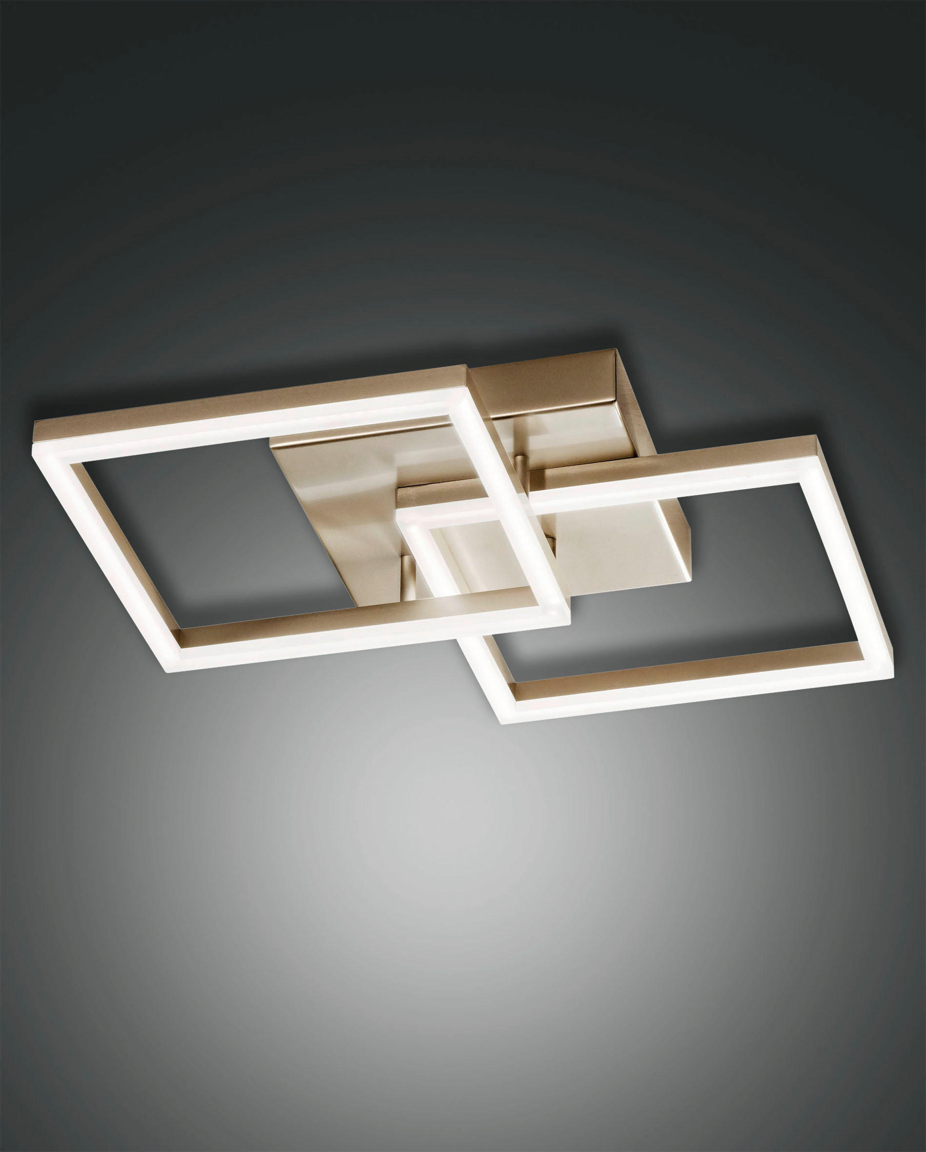 LED-WANDLEUCHTE Bard 45/45/10 cm   - Goldfarben, Design, Kunststoff/Metall (45/45/10cm) - Fabas Luce