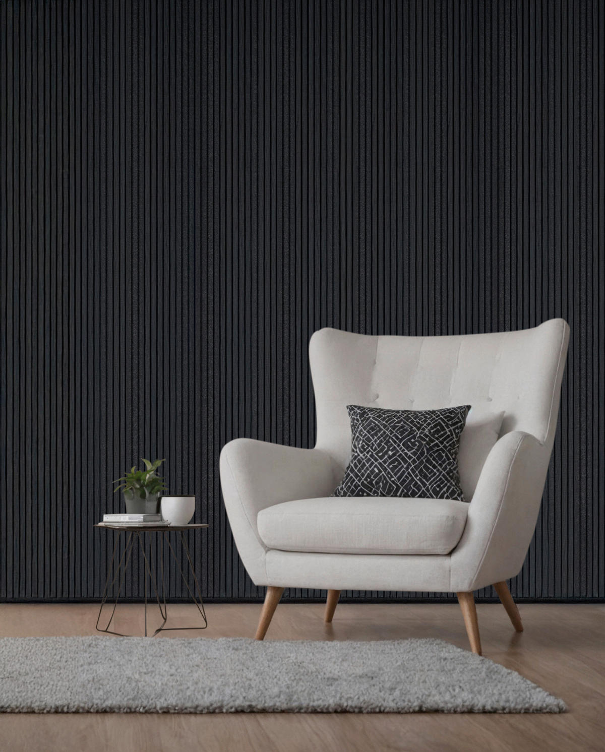 AKUSTIKPANEEL  - Schwarz, Basics, Kunststoff (20/240/1,8cm)