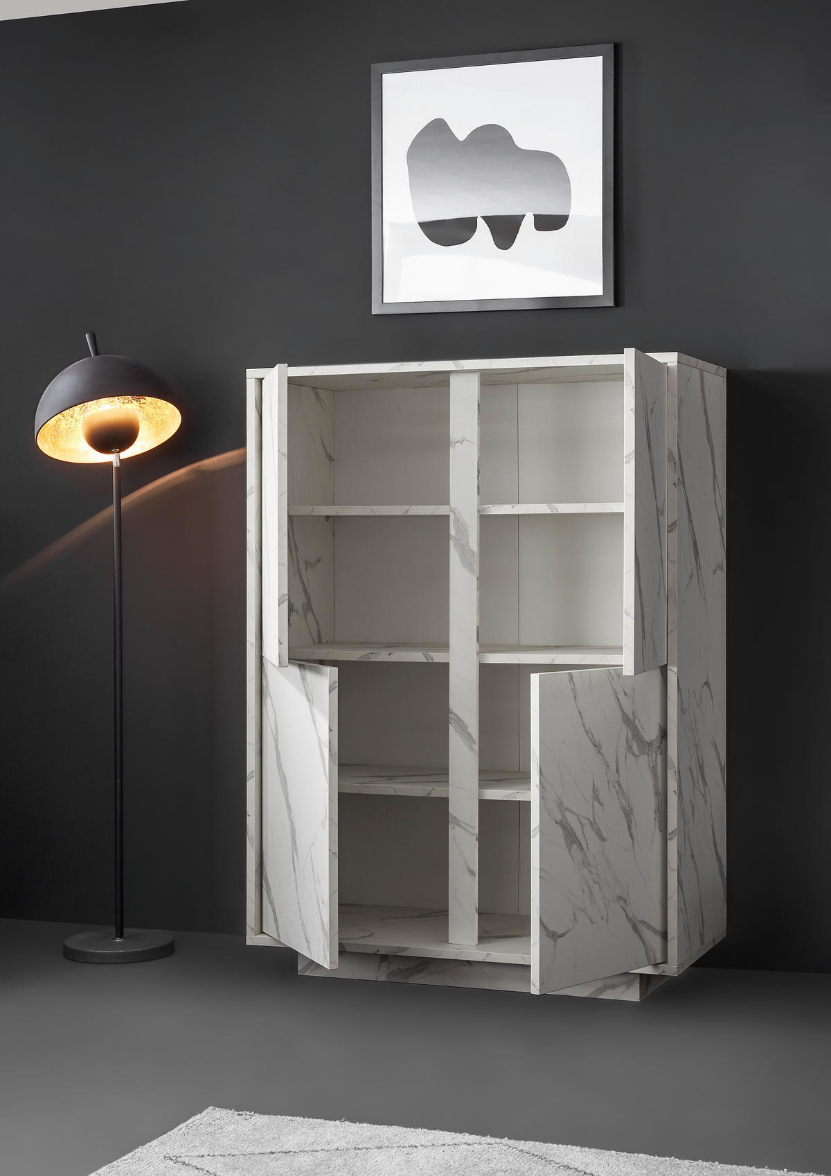 HIGHBOARD  92/145/43 cm  - Weiß, Design, Holzwerkstoff (92/145/43cm) - MID.YOU