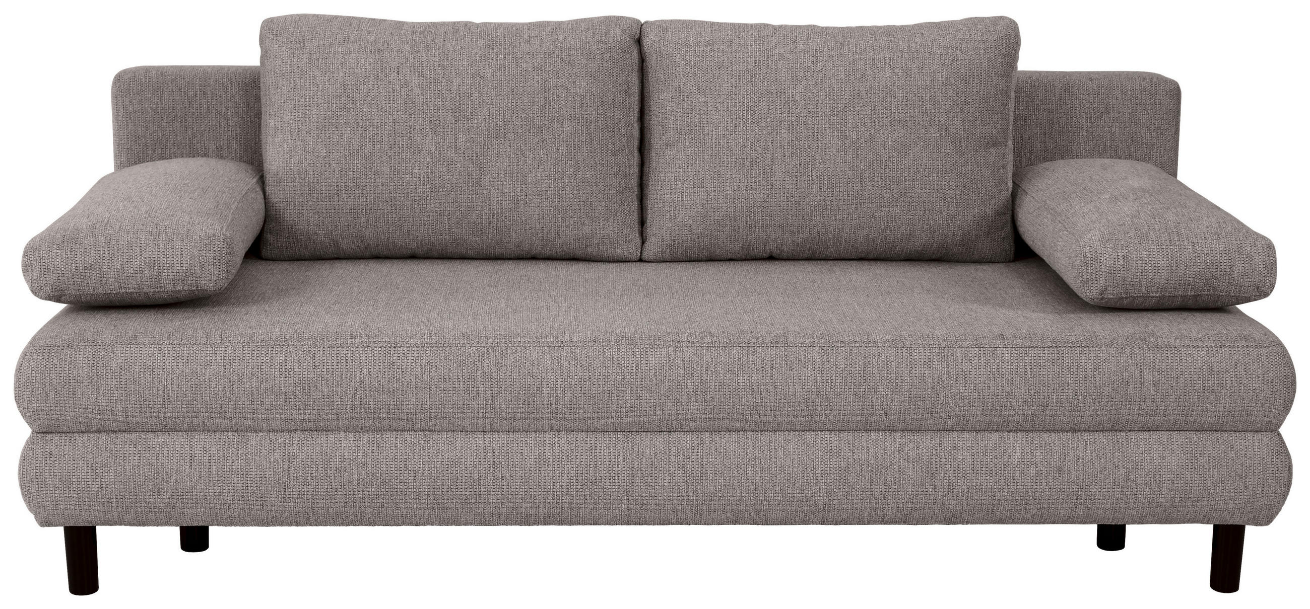 SCHLAFSOFA Webstoff Dunkelgrau  - Dunkelgrau/Schwarz, Design, Textil/Metall (197/84/92,5cm) - home24