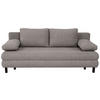 SCHLAFSOFA Webstoff Dunkelgrau  - Dunkelgrau/Schwarz, Design, Textil/Metall (197/84/92,5cm) - home24