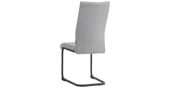 SCHWINGSTUHL in Eisen Flachgewebe - Schwarz/Grau, Design, Textil/Metall (44/100/59cm) - Carryhome