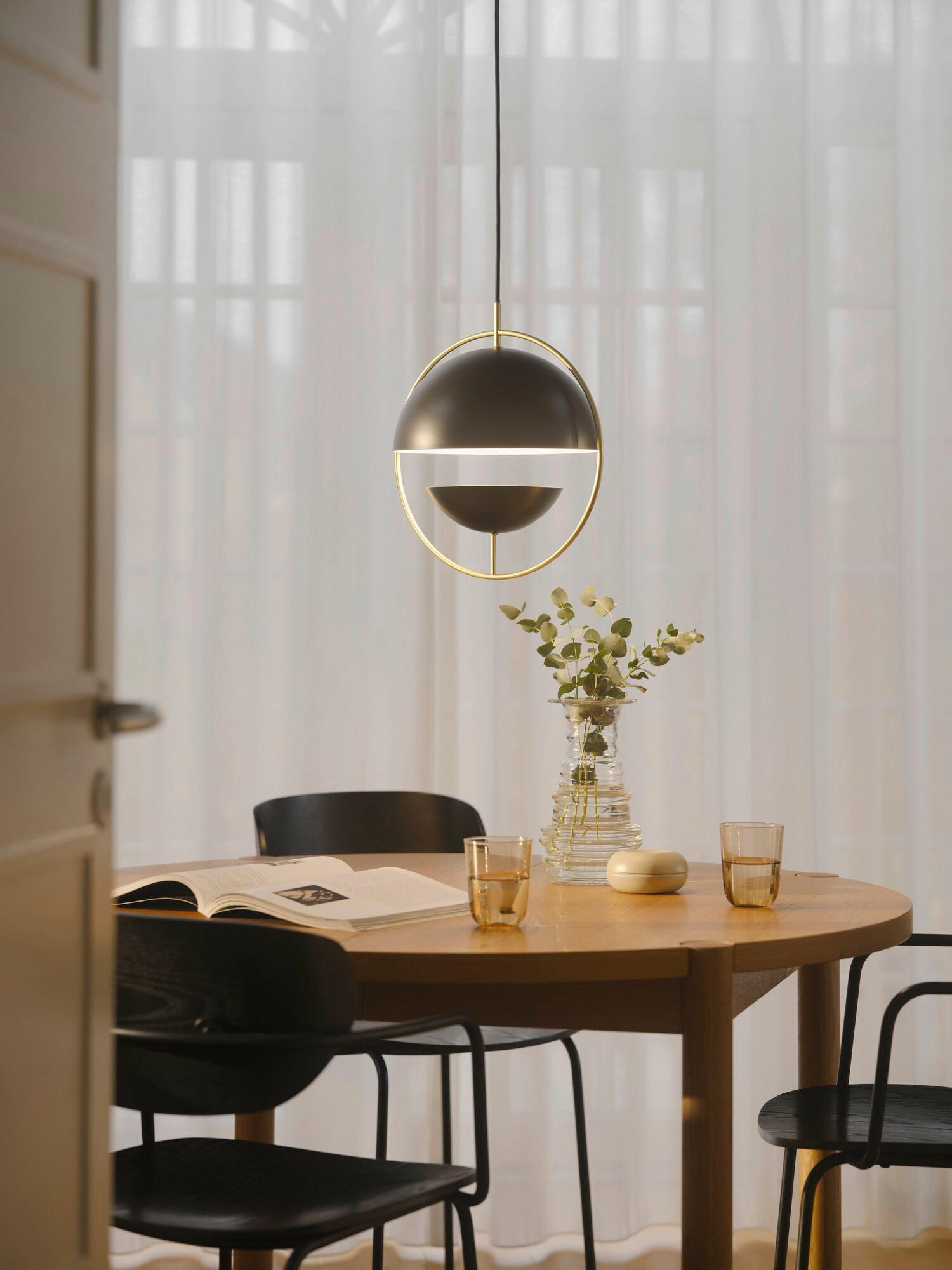 PENDELLEUCHTE 33/37 cm  - Schwarz, Design, Metall (33/37cm) - Nordlux