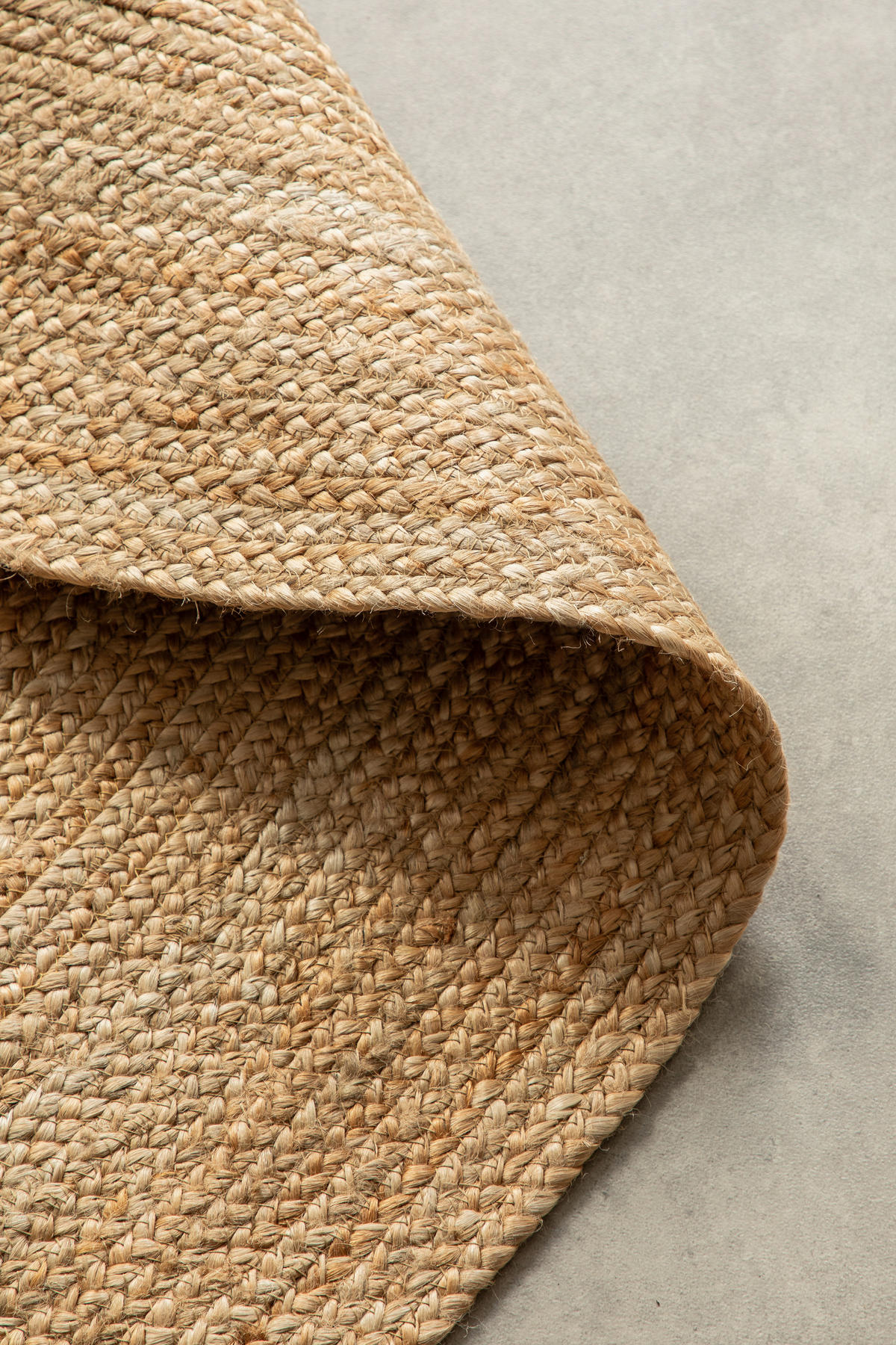 JUTETEPPICH 100 cm Jute Braided Honig, Hellbraun  - Hellbraun/Honig, Design, Textil (100cm)