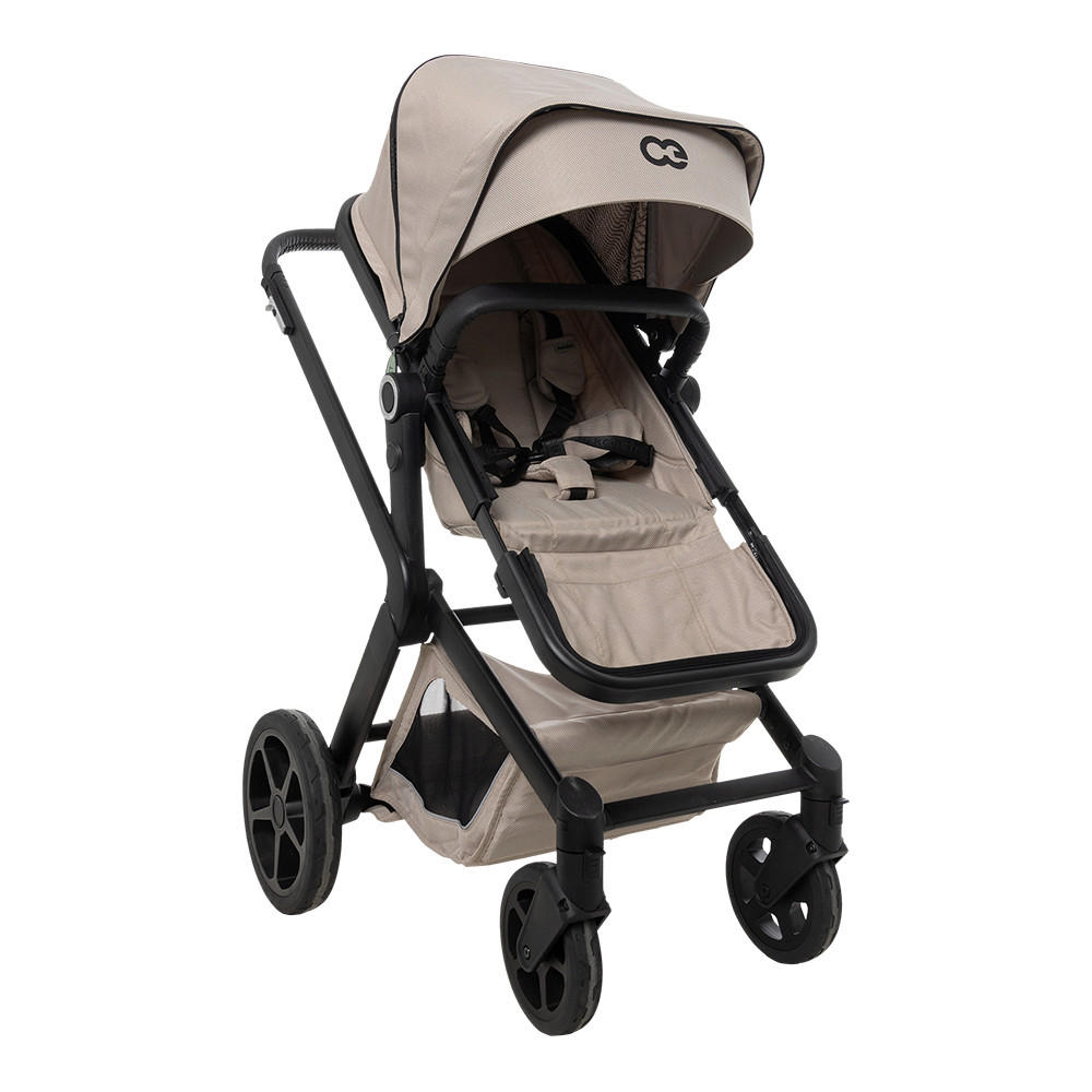 KOMBIKINDERWAGEN  - Taupe/Schwarz, Basics, Kunststoff/Textil (103/60/115cm) - Koelstra
