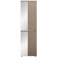 GARDEROBENSCHRANK 55/192/38 cm  - Taupe/Eichefarben, Design, Glas/Holzwerkstoff (55/192/38cm) - Voleo