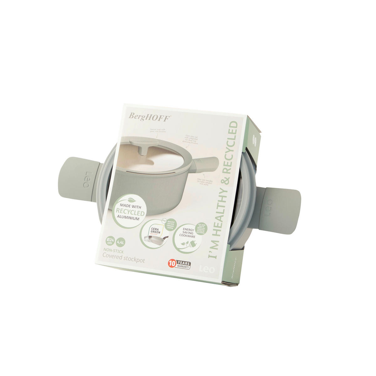 KOCHTOPF Leo 4,4 l  - Hellgrau, Basics, Metall (24/16cm) - BergHOFF