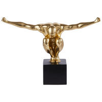 SKULPTUR - Goldfarben/Schwarz, Design, Kunststoff (32/11,5/23cm) - Ambia Home