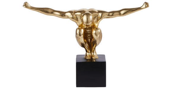 SKULPTUR - Goldfarben/Schwarz, Design, Kunststoff (32/11,5/23cm) - Ambia Home