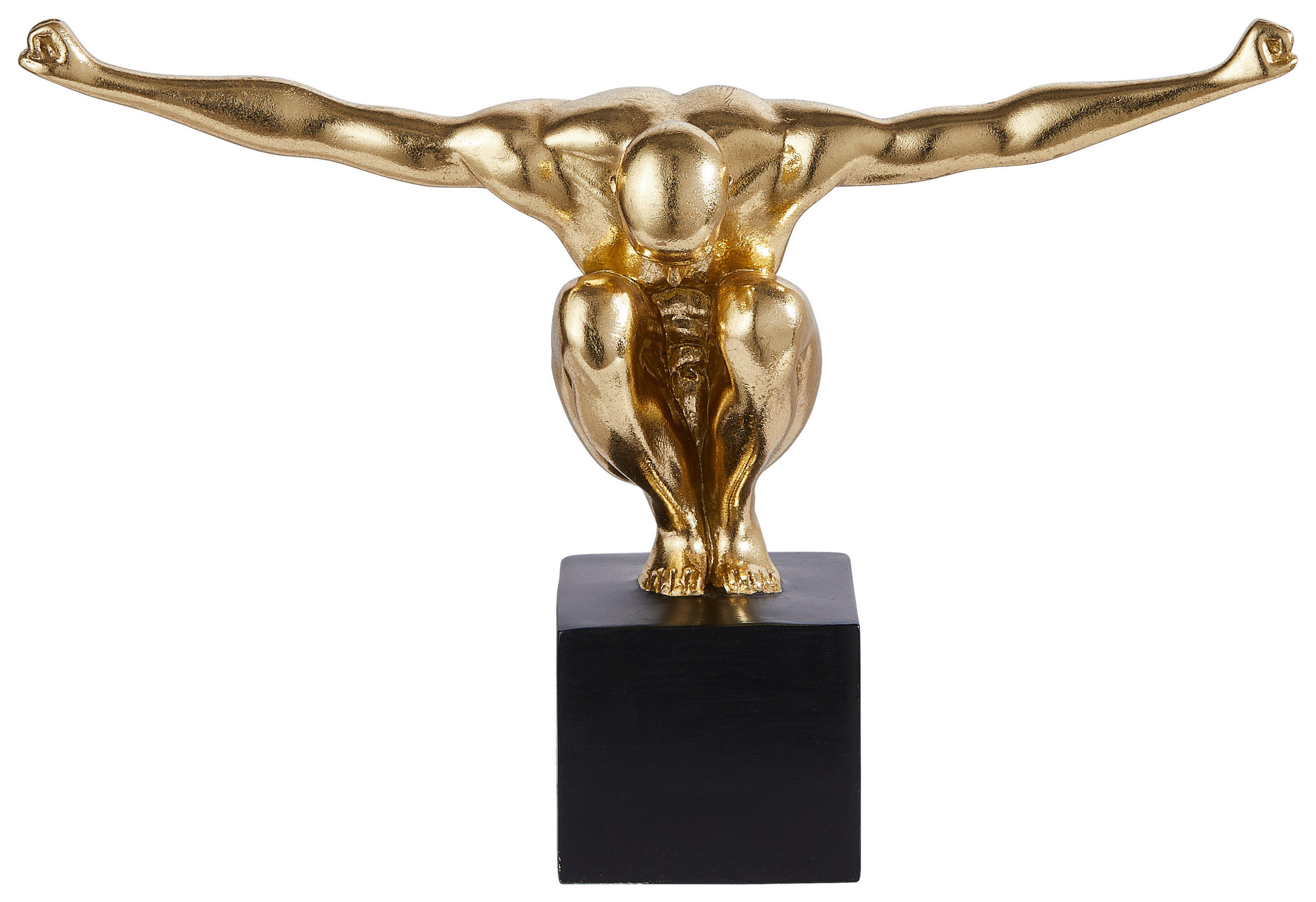 Ambia Home Skulptur Schwarz, Gold 11.5x23x32 cm