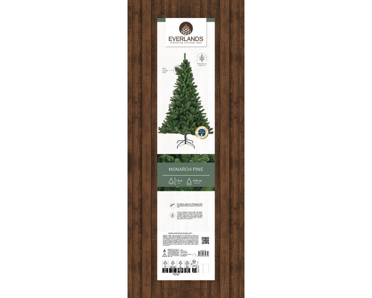 WEIHNACHTSBAUM 150 cm  - Grün, Basics, Kunststoff/Metall (96/150cm) - X-Mas