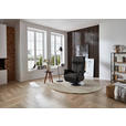 RELAXSESSEL in Leder Grau  - Edelstahlfarben/Grau, Design, Leder/Metall (78/112/85cm) - Cantus