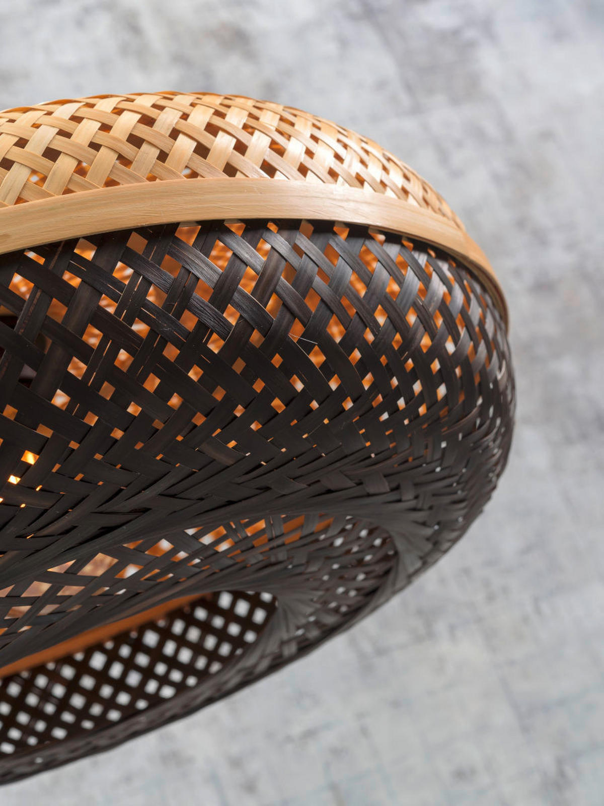 GOLVLAMPA GOOD&MOJO  40/68/176 cm    - svart/naturfärgad, Trend (40/68/176cm) - Good & Mojo