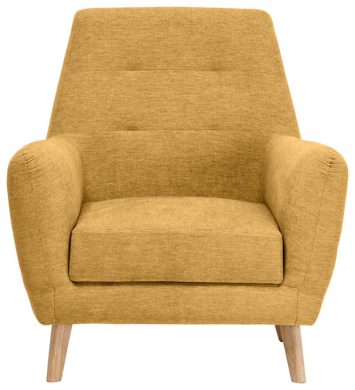 SESSEL in Webstoff Gelb  - Eichefarben/Gelb, Design, Holz/Textil (90/105/84cm) - Carryhome