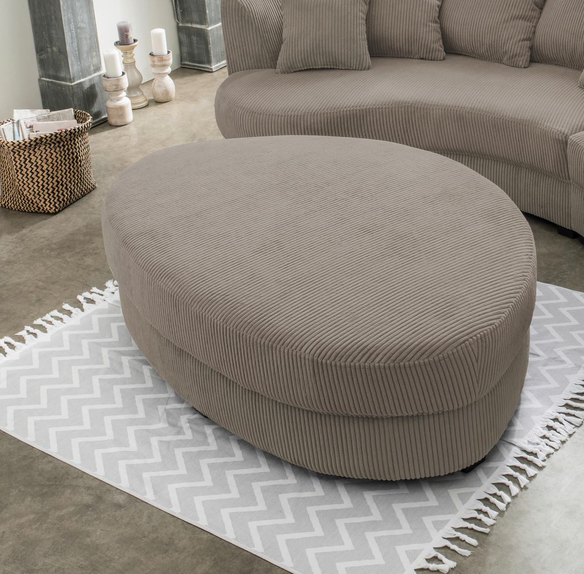 SOFFA i textil gråbrun  - gråbrun/grå, Design, textil/plast (300/160cm) - Livetastic