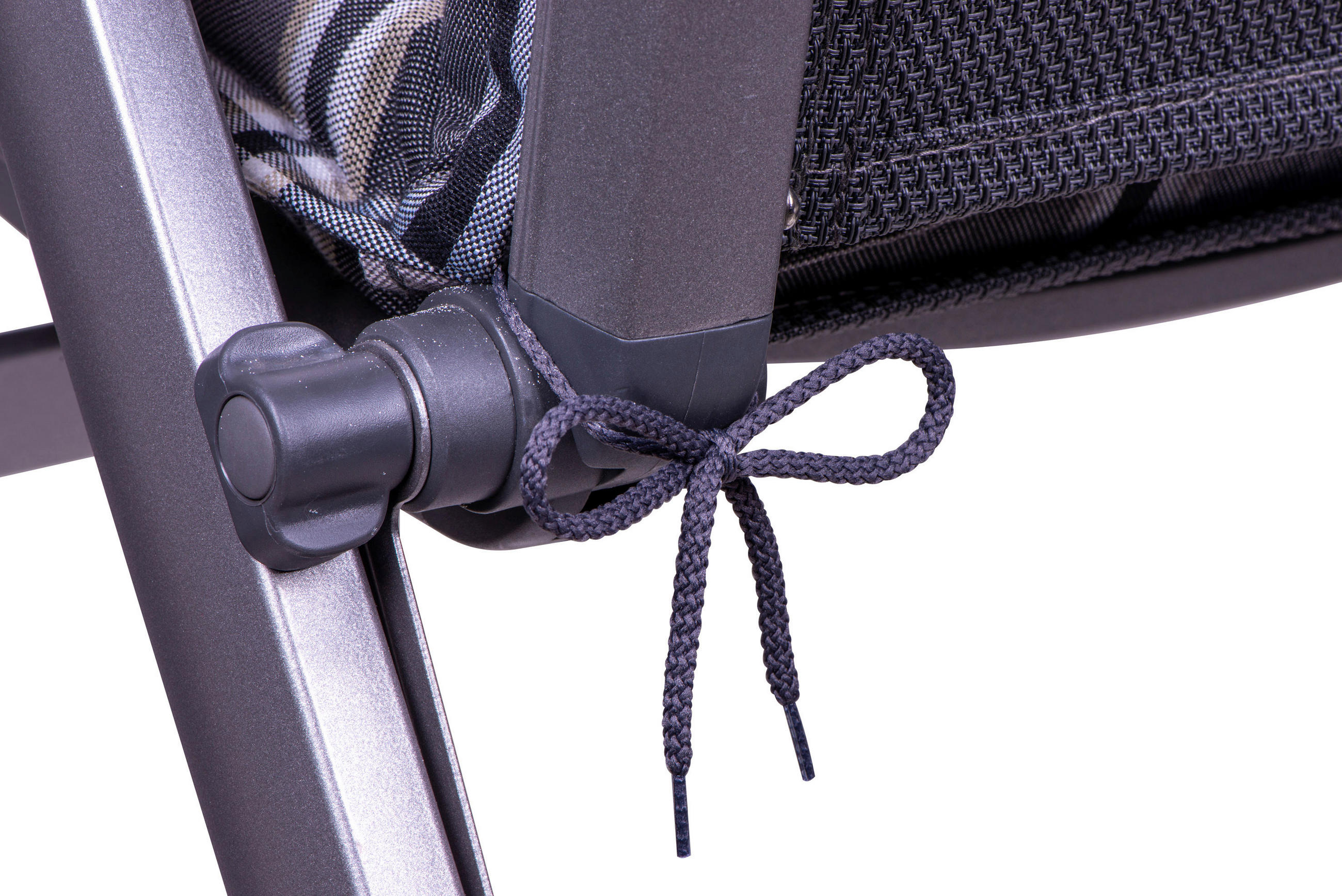 Thumbnail - Sesselauflagenset, Grau, Textil, 4-teilig, Karo, Füllung: Schaumstoff, Vlies, 50x9x120 cm, Oeko-Tex® Standard 100, pfleg...