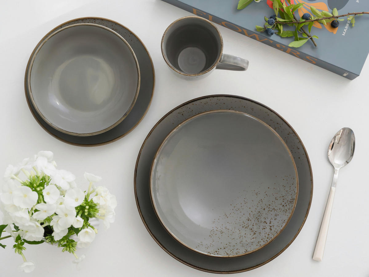 KOMPLETT SERVIS Nature Collection 20 delar  - grå, Basics, keramik - Creatable
